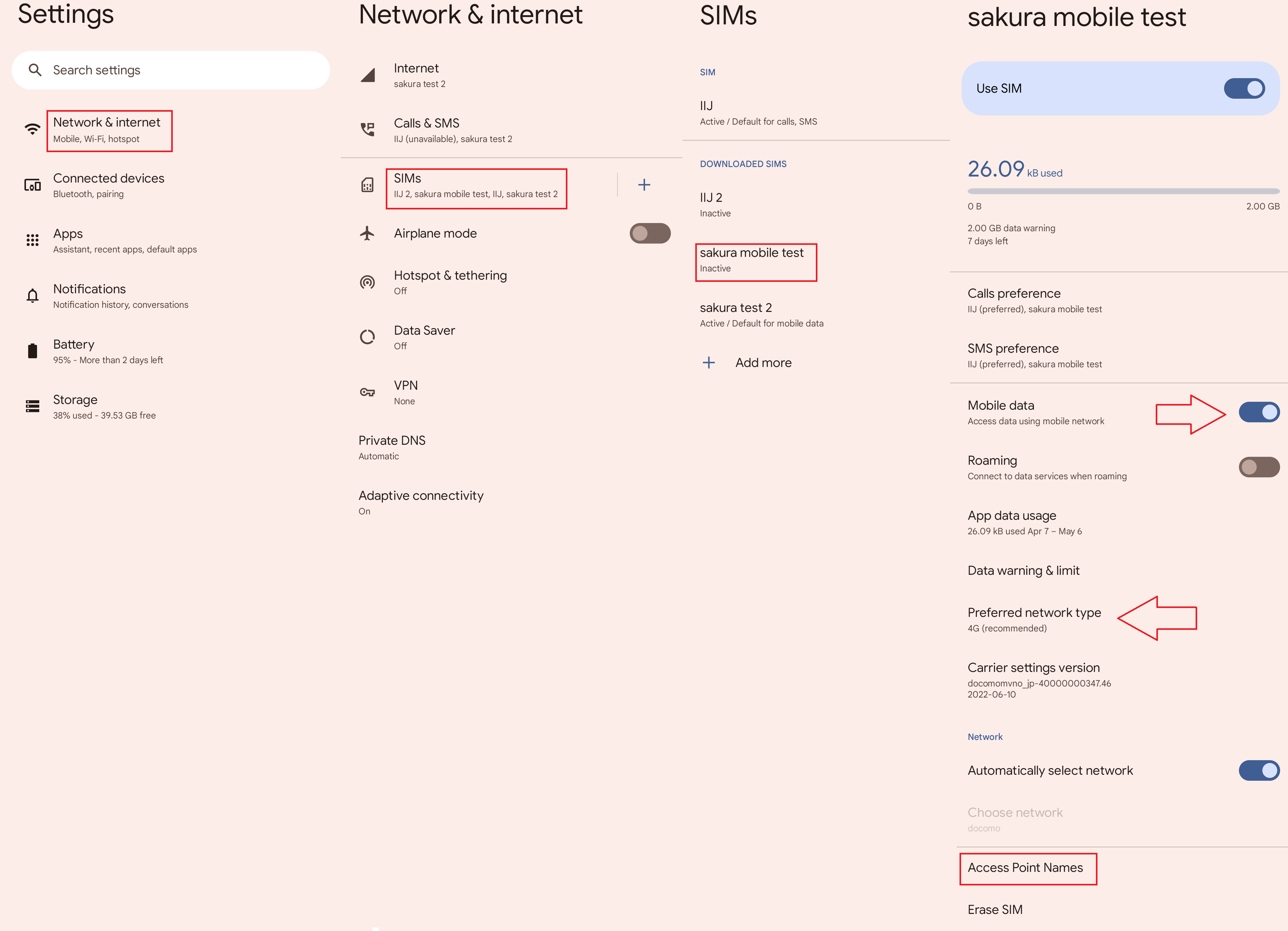 Where do I find / do the APN setting. (Android) – Sakura Mobile